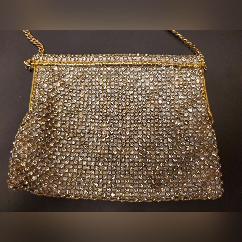 Vintage Birks Rhinestone Evening Purse - Picture 3 of 12
